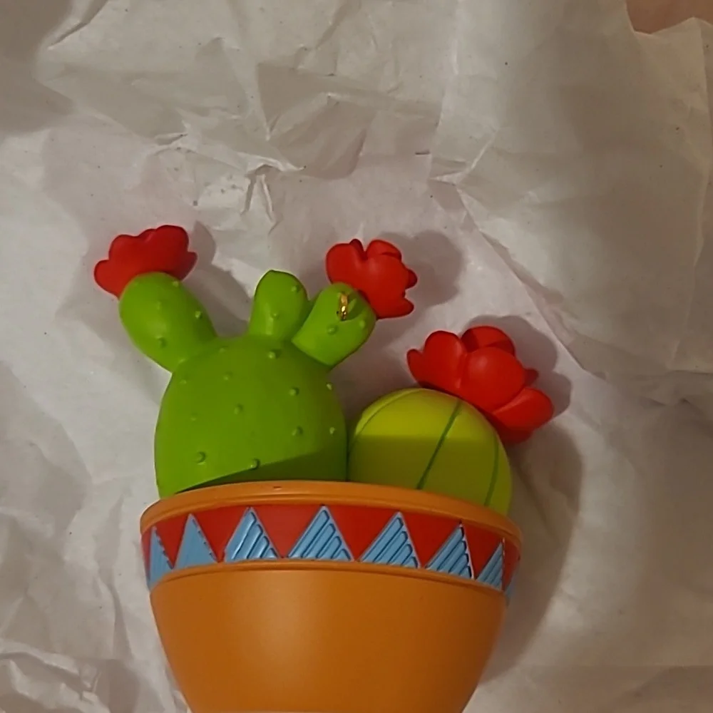 Hallmark Keepsake Cactus Ornament with Red Flowers